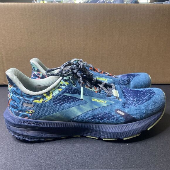 Brooks Launch GTS 9 Shoes Womens Size 8 Blue Multicolor Running Sneakers Support - Picture 3 of 9